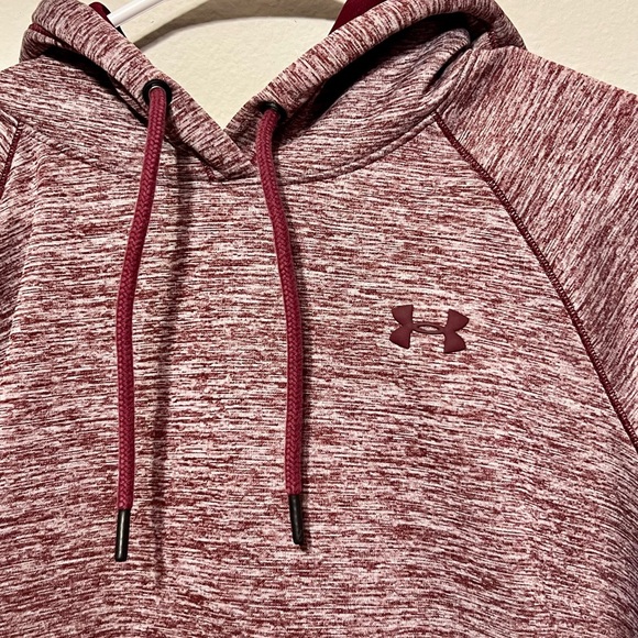 Under Armour Women's Heathered Burgundy Hoodie- Size Large - Picture 2 of 3